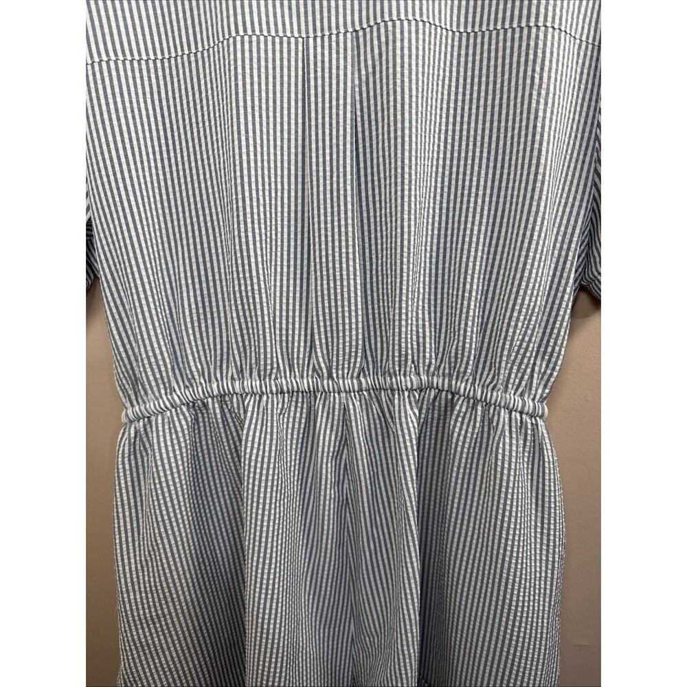 Torrid A-Line Mini Romper Size M/L 10 Button Striped Pockets Brand New Tags - Picture 8 of 11